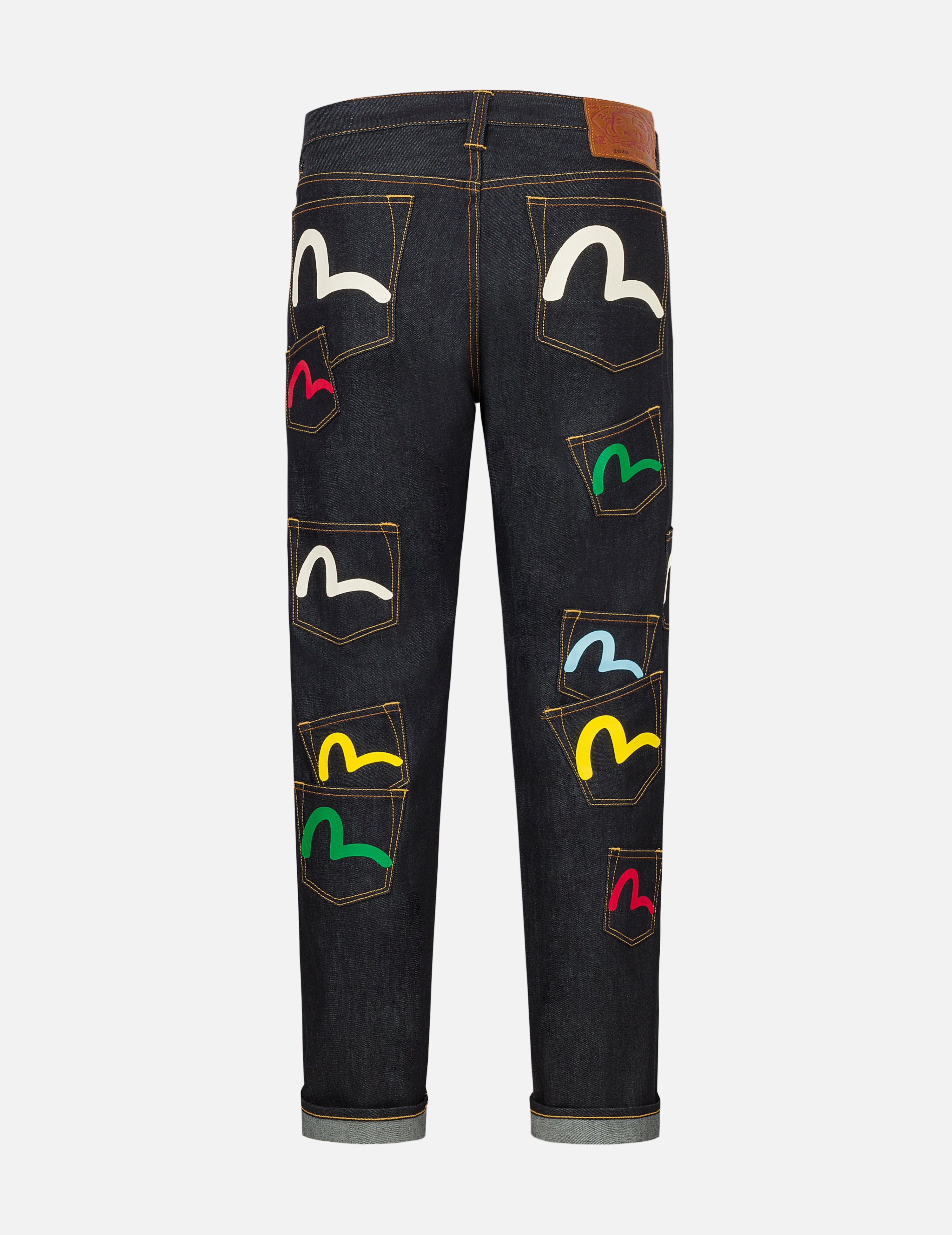 Multi-Pocket Seagull Regular Fit Jeans
